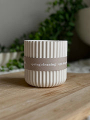 Clean Spa Scented Soy Wax Refillable Eco Candle – Stone | Up to 32 Hours