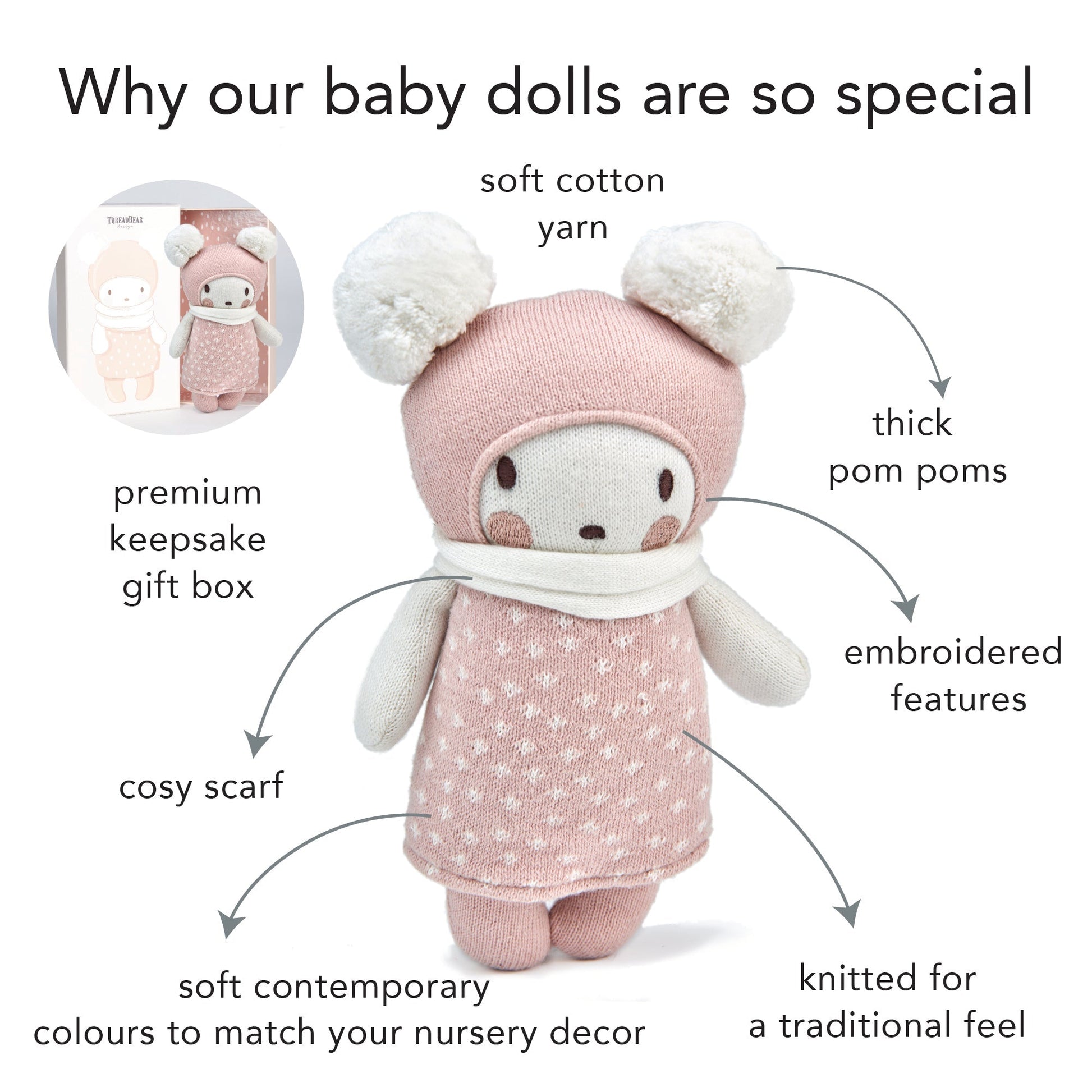 Baby Bella Knitted Doll - REGN