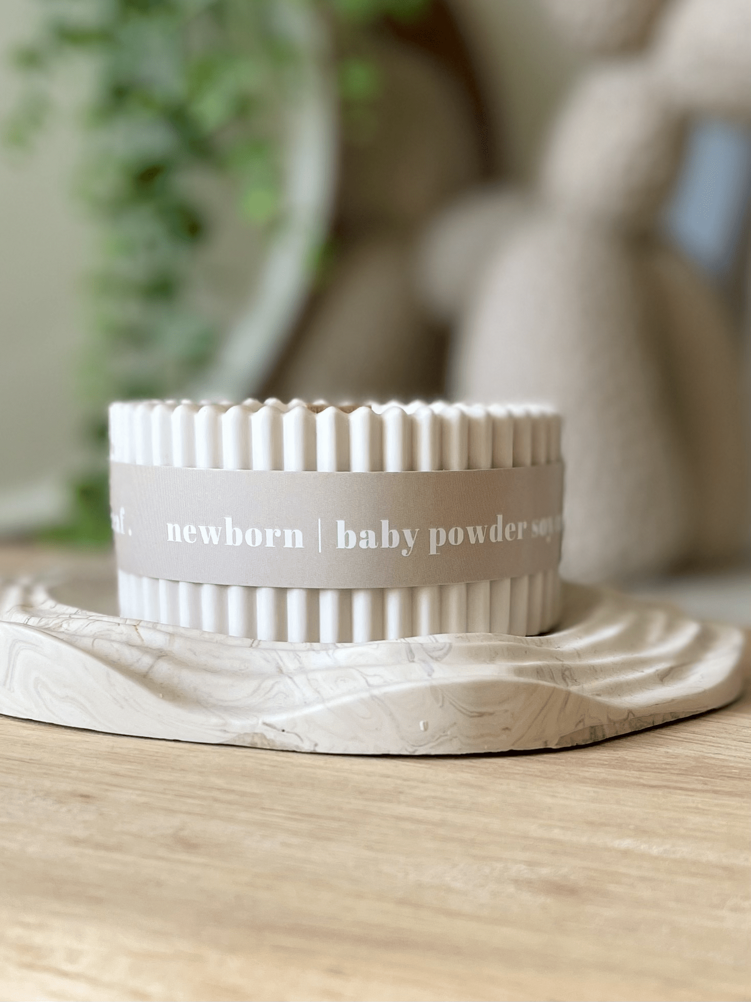 Baby Powder Stoneware Soy Candle – Scandi Minimalist Home Candle - REGN