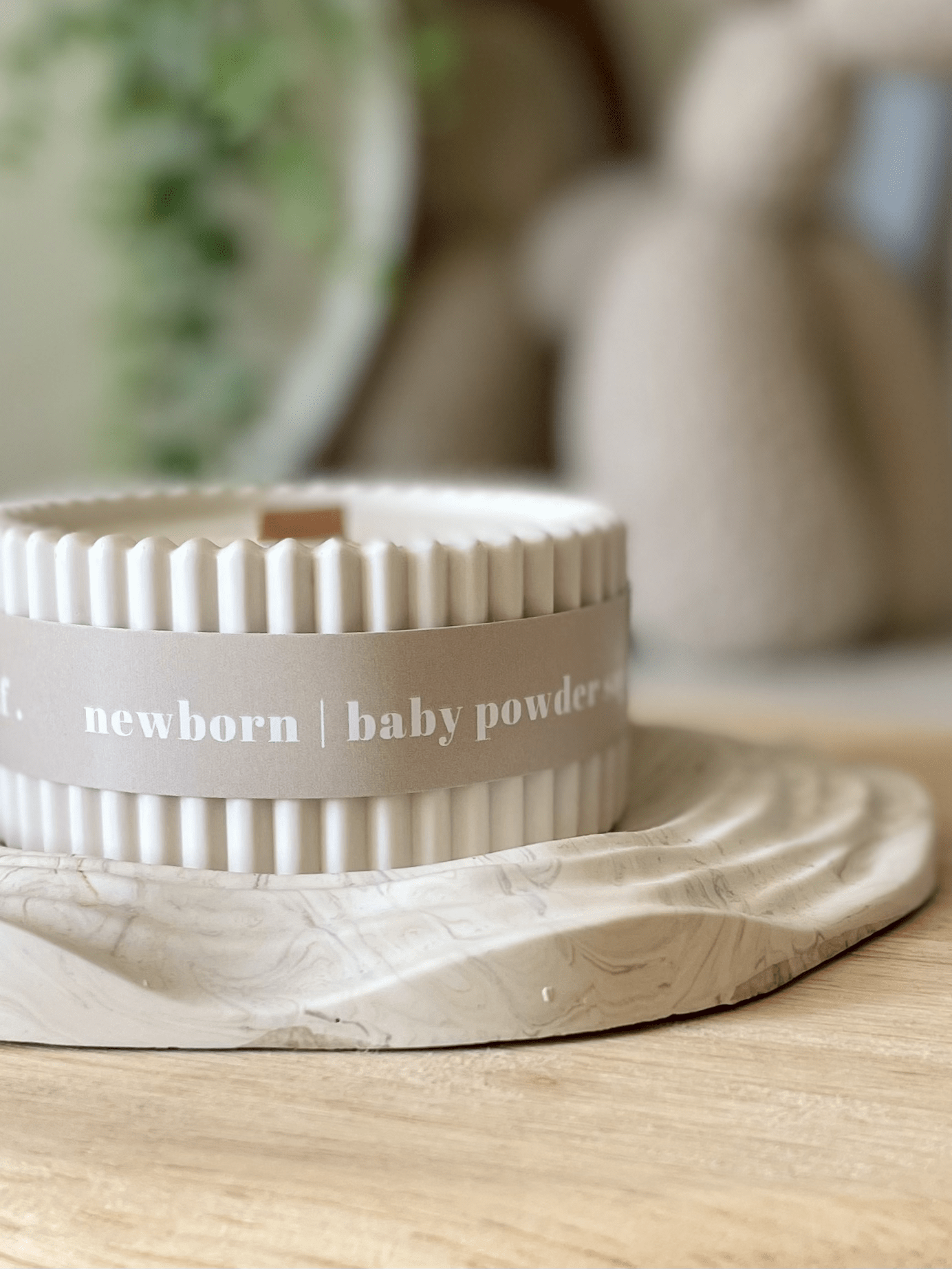 Baby Powder Stoneware Soy Candle – Scandi Minimalist Home Candle - REGN