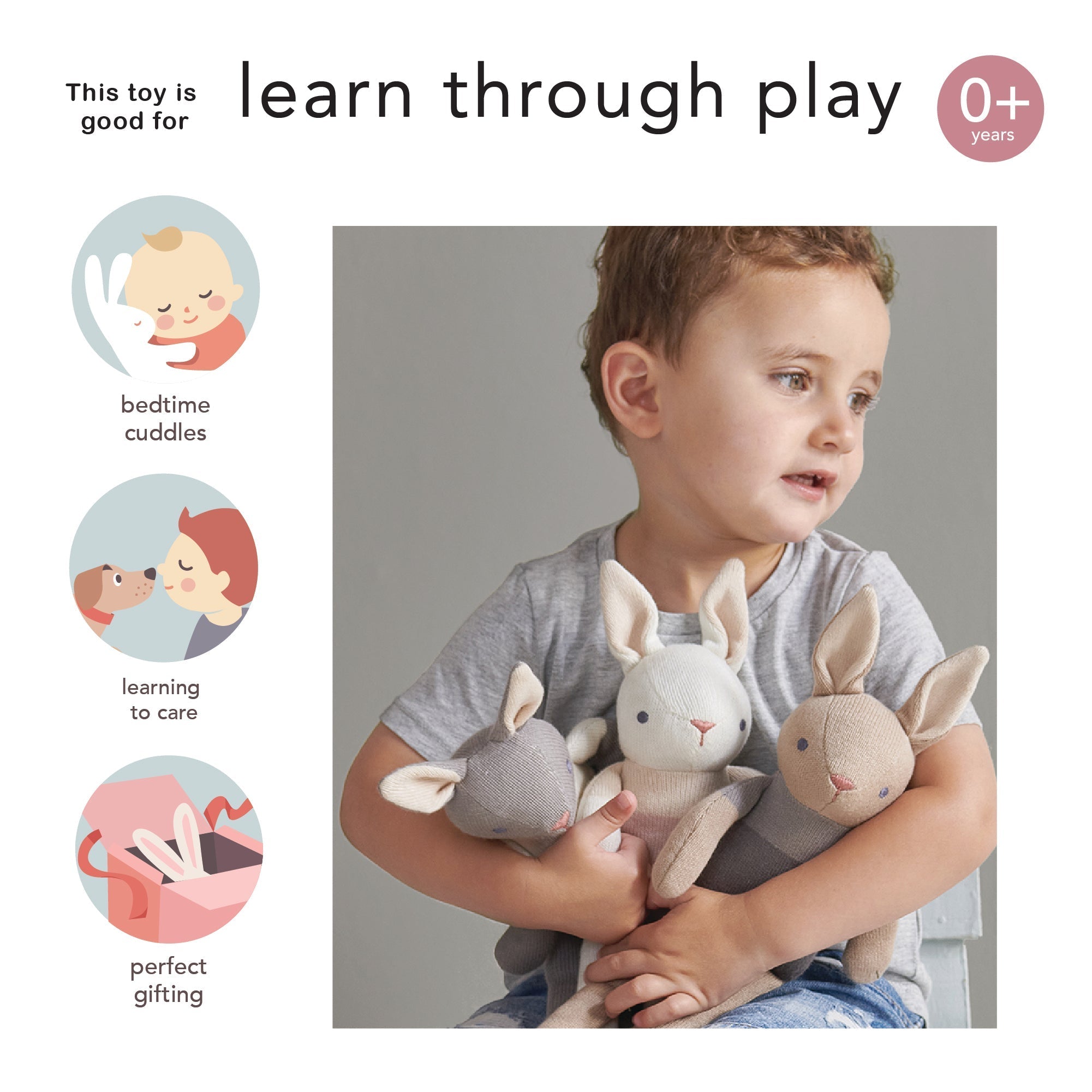 Baby Threads Cream Bunny Doll - REGN