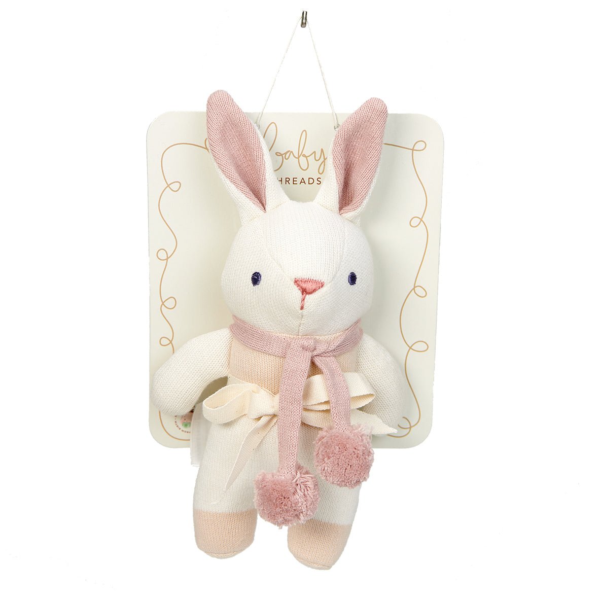 Baby Threads Cream Bunny Rattle - REGN