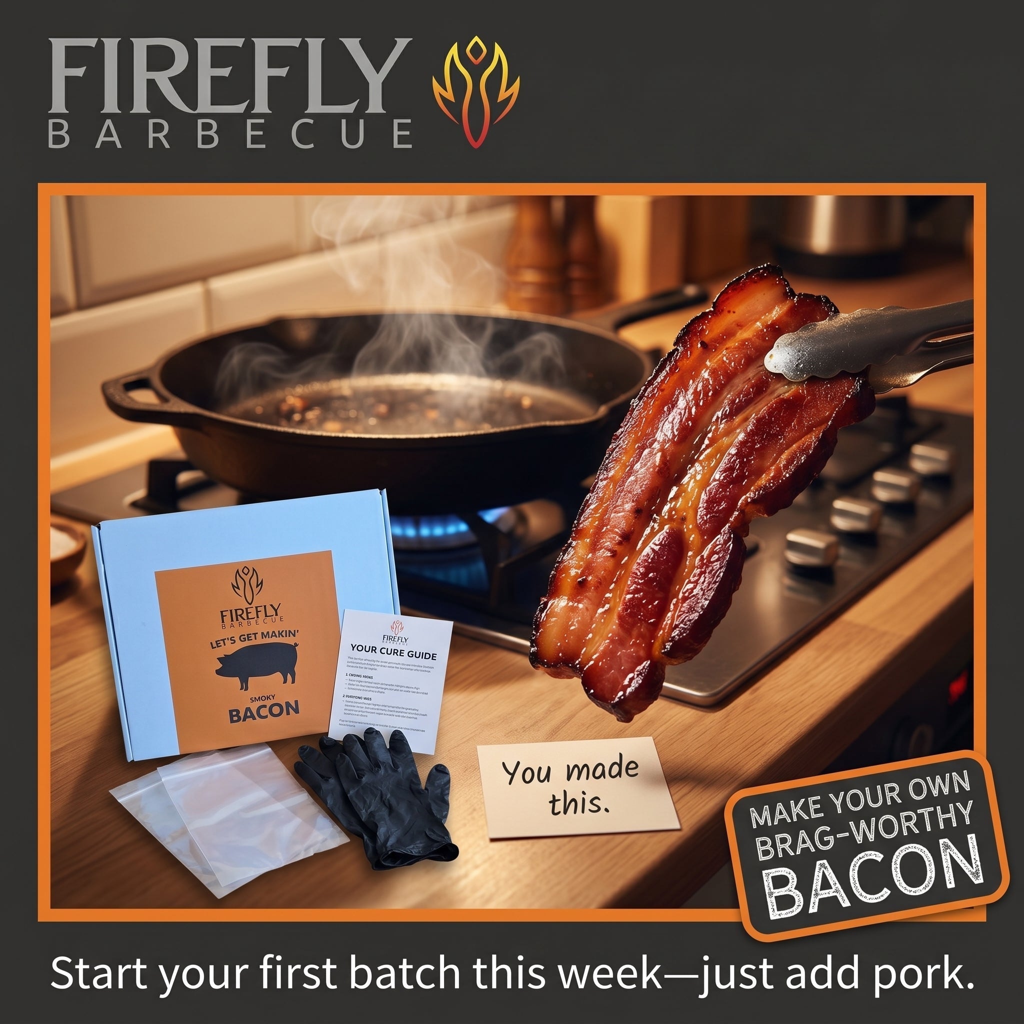 Bacon Curing Kit for Homemade Hickory Smoked Bacon - REGN
