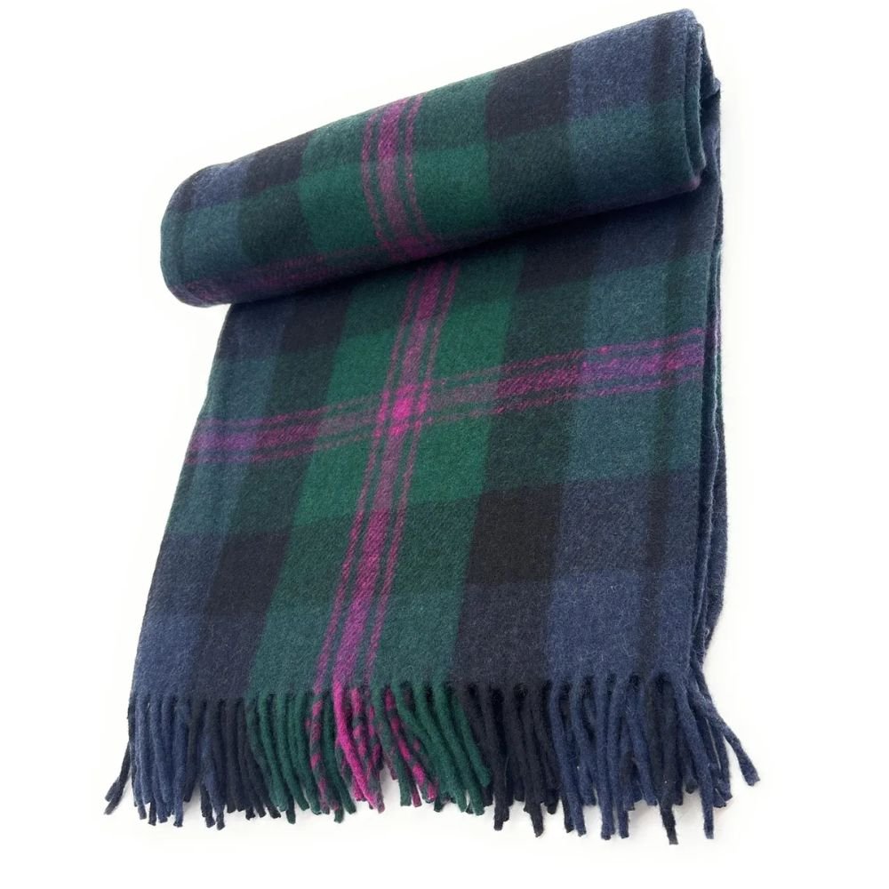 Baird Recycled Wool Blanket in Classic Tartan Check - REGN