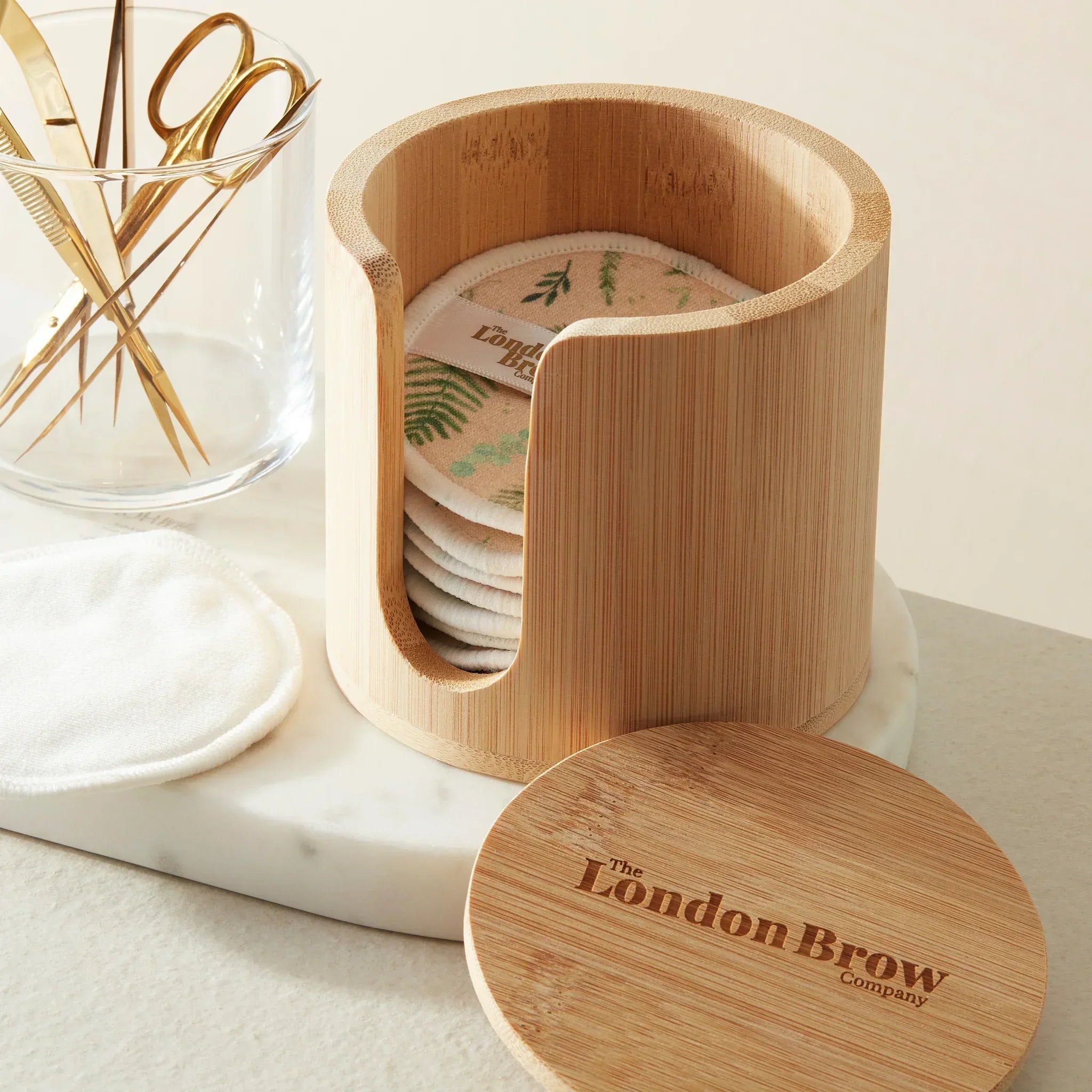 Bamboo Cotton Pad Storage Box - REGN