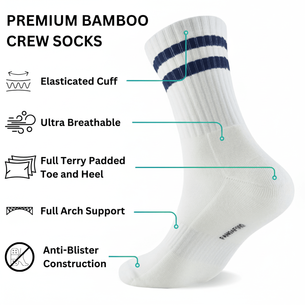 Bamboo Crew Socks - REGN