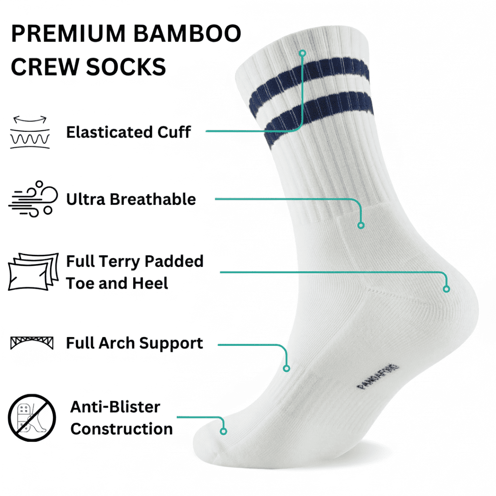 Bamboo Crew Socks - REGN