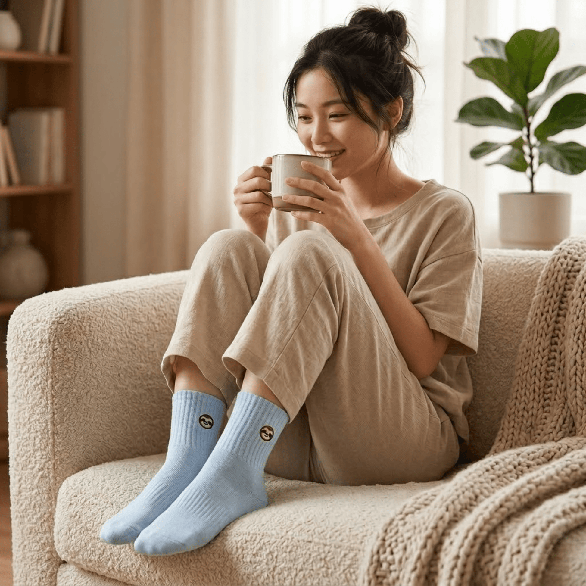 Bamboo Embroidered Animal Socks - REGN