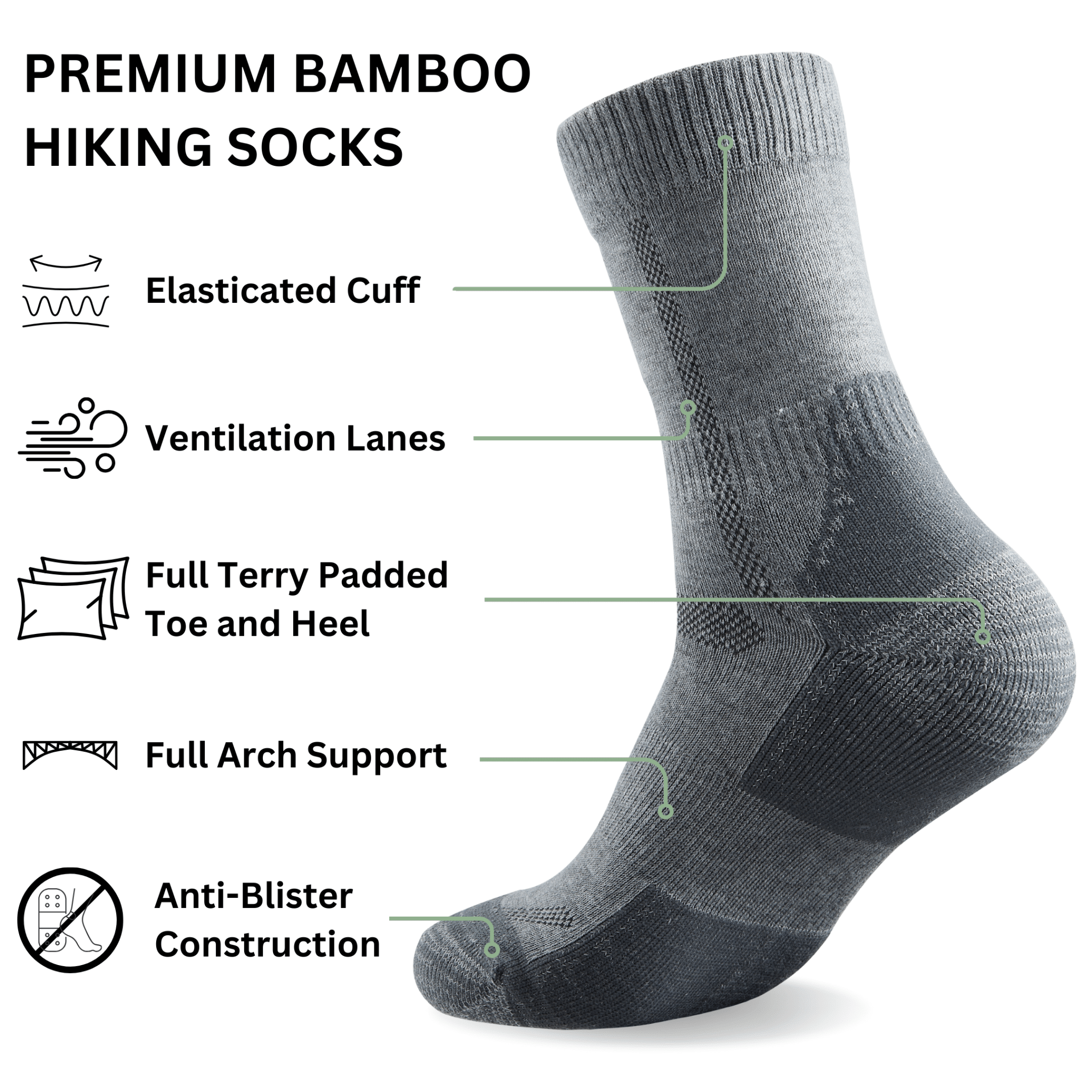 Bamboo Hiking Socks - REGN