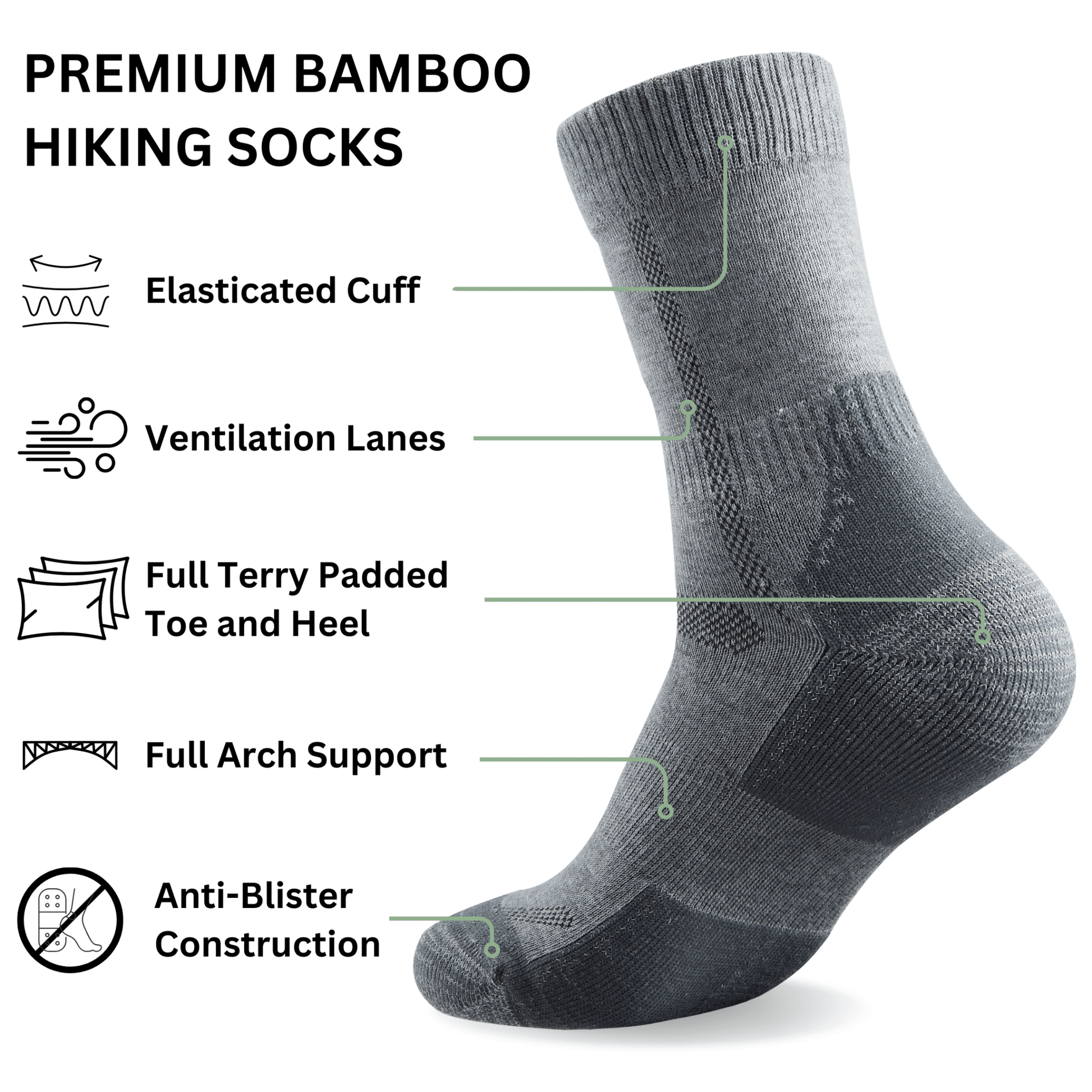 Bamboo Hiking Socks - REGN