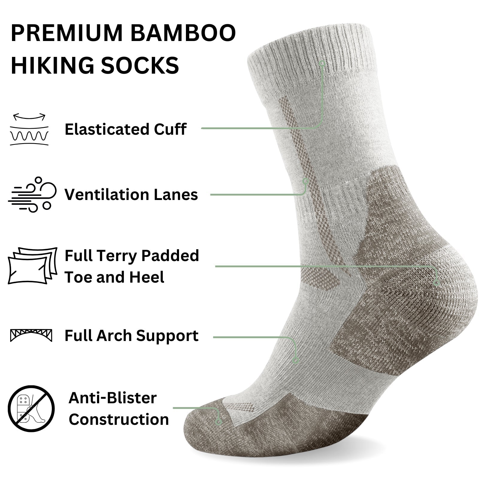 Bamboo Hiking Socks - REGN