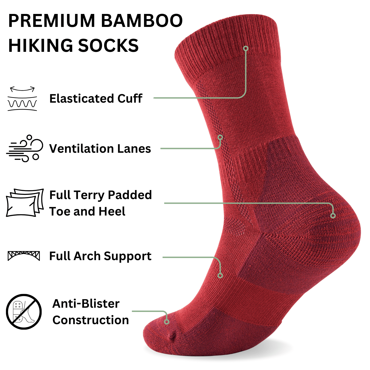 Bamboo Hiking Socks - REGN