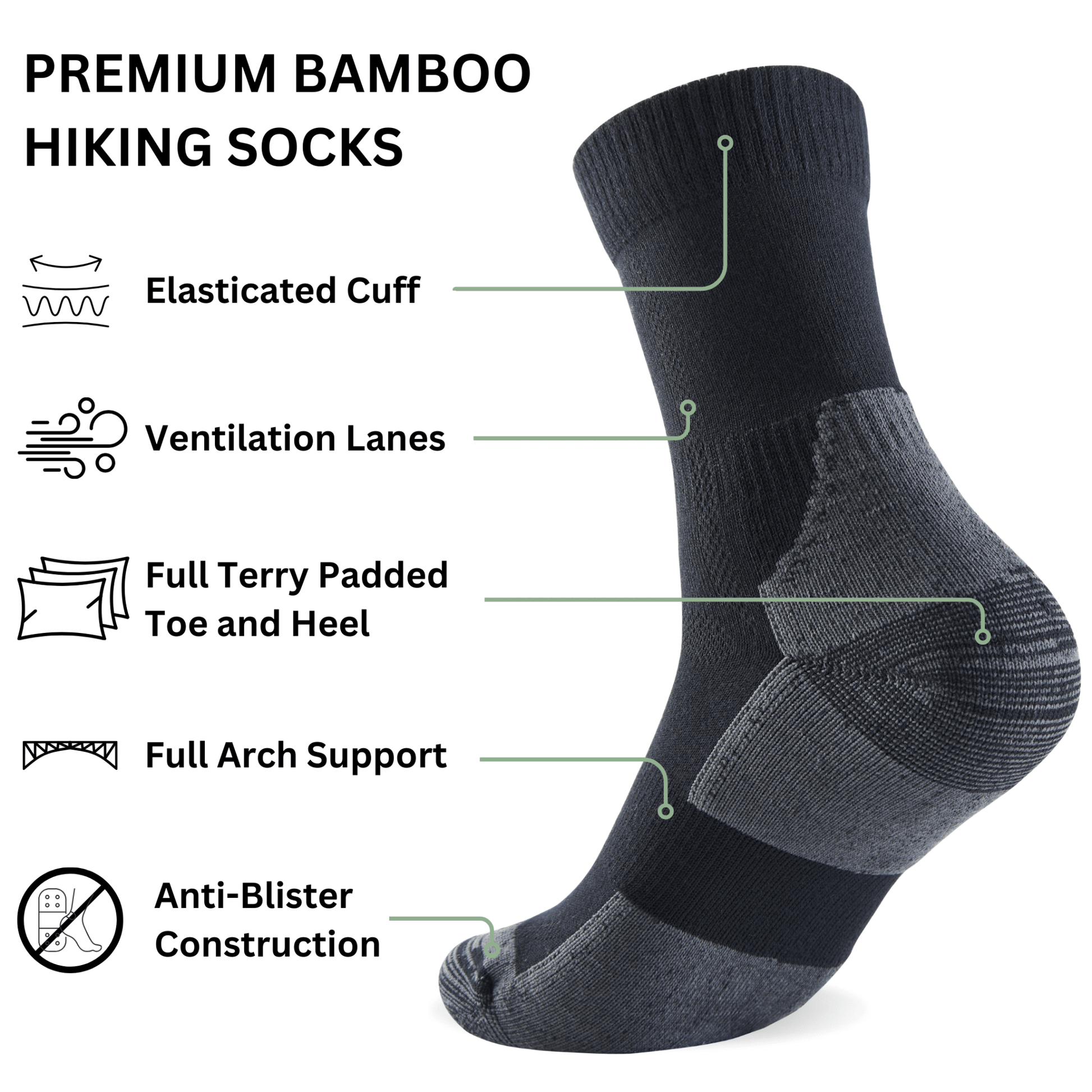 Bamboo Hiking Socks - REGN