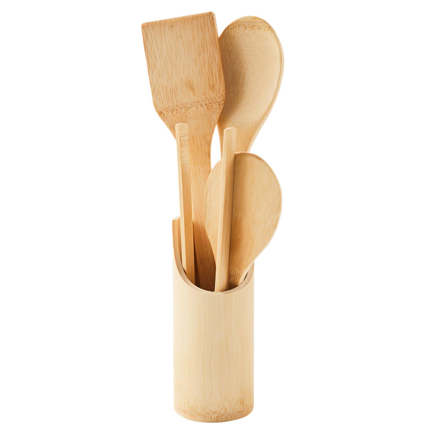 Bamboo Kitchen Utensils with Holder Set - REGN