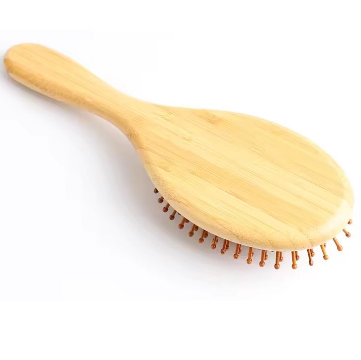 Bamboo Plastic Free Hair Brush For All Hair Types, Easy To Clean Hairbrush - REGN
