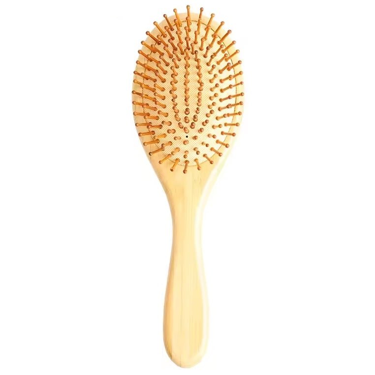Bamboo Plastic Free Hair Brush For All Hair Types, Easy To Clean Hairbrush - REGN