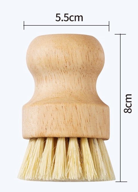 Bamboo Plastic Free Kitchen Dish Brush, Eco Friendly Washing Brush With Sisal Bristles - REGN