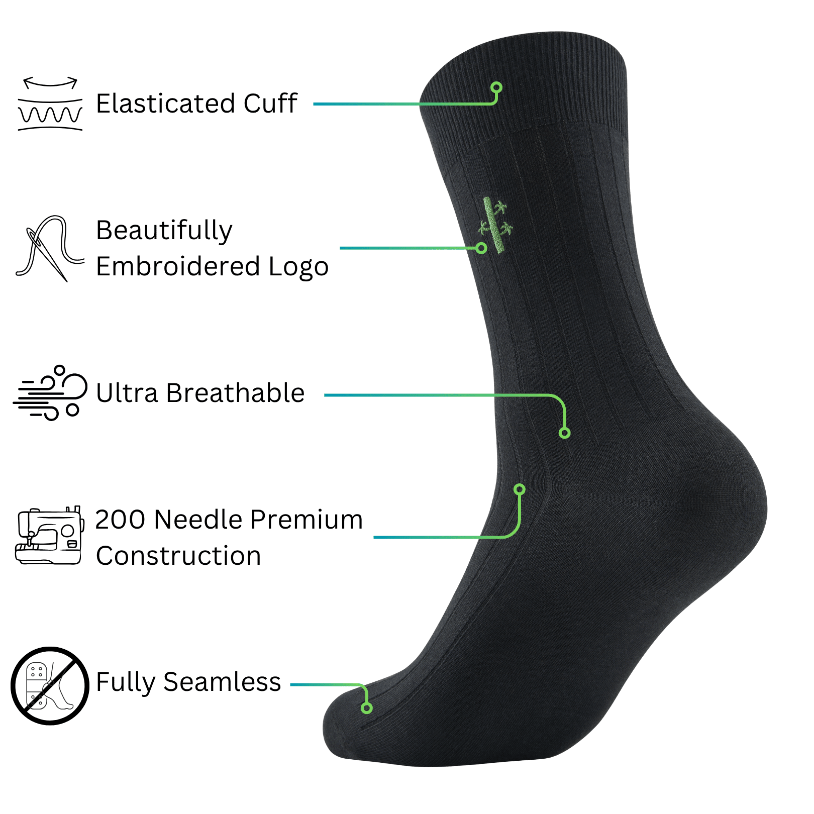Bamboo Ribbed Dress Socks - REGN