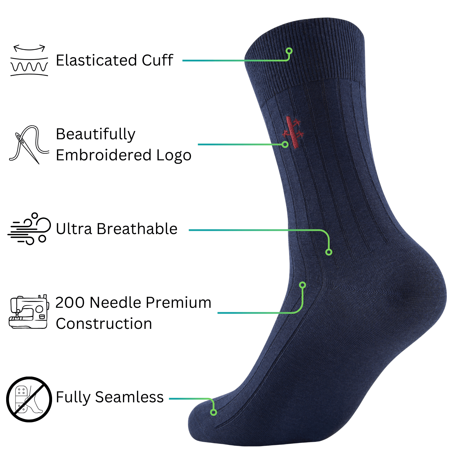 Bamboo Ribbed Dress Socks - REGN