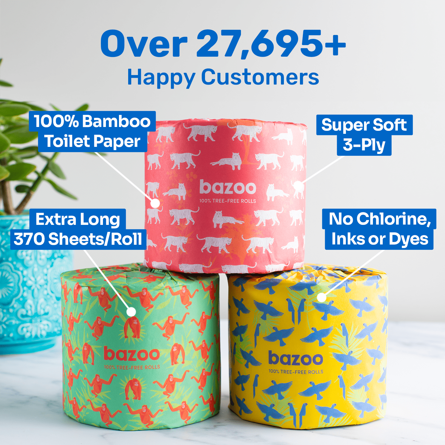 Bamboo Toilet Paper – Single Roll, Protected Species Range, Eco - Friendly - REGN