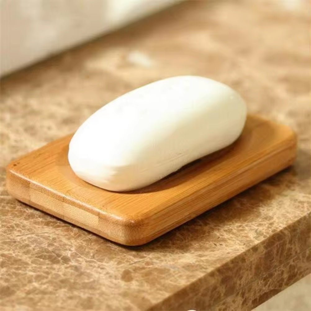 Bamboo Wooden Soap Tray, Rectangular Shape Tray For Soap Bars - REGN