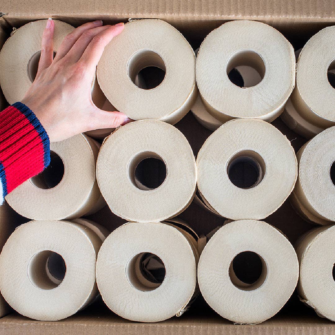 Bazoo Unbleached Bamboo Toilet Paper | 24 Naked Double Rolls | FSC Certified - REGN