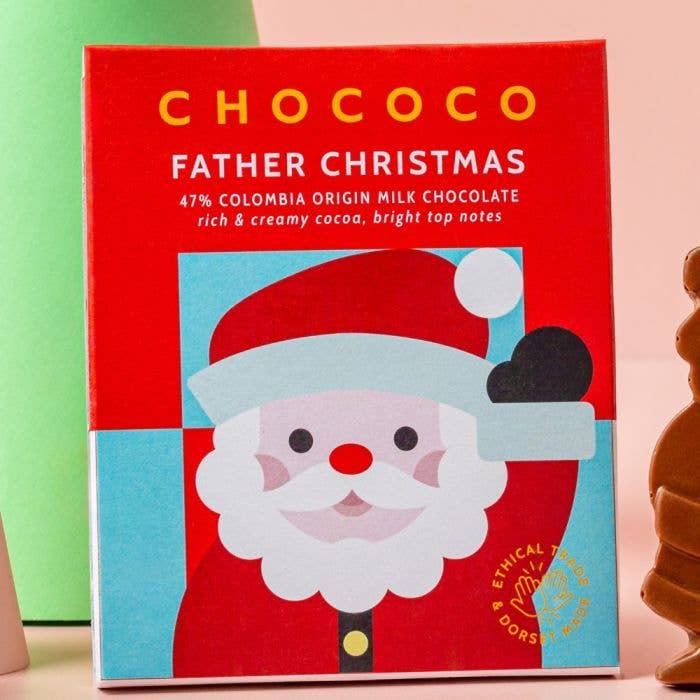 Chococo 47% Milk Chocolate Father Christmas | Handcrafted in Dorset