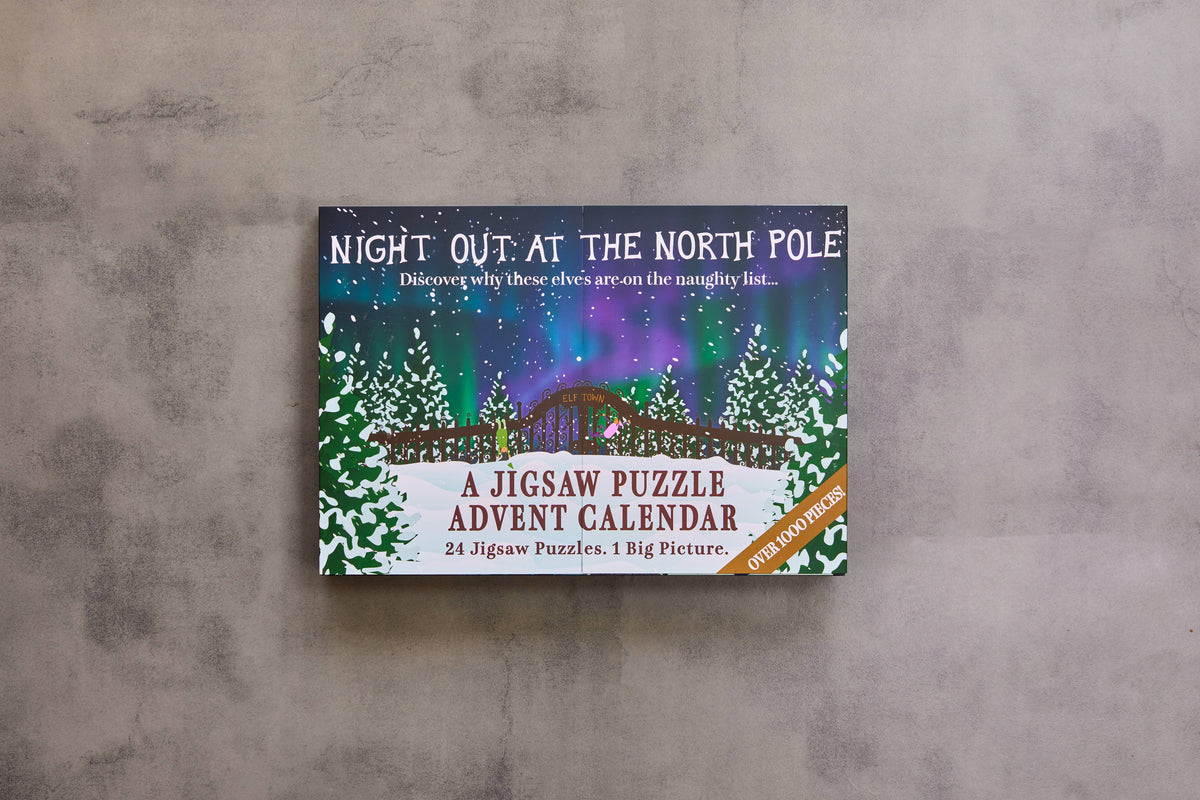 Elf Town Jigsaw Advent Calendar | 24 Days of Christmas Puzzles & Clues