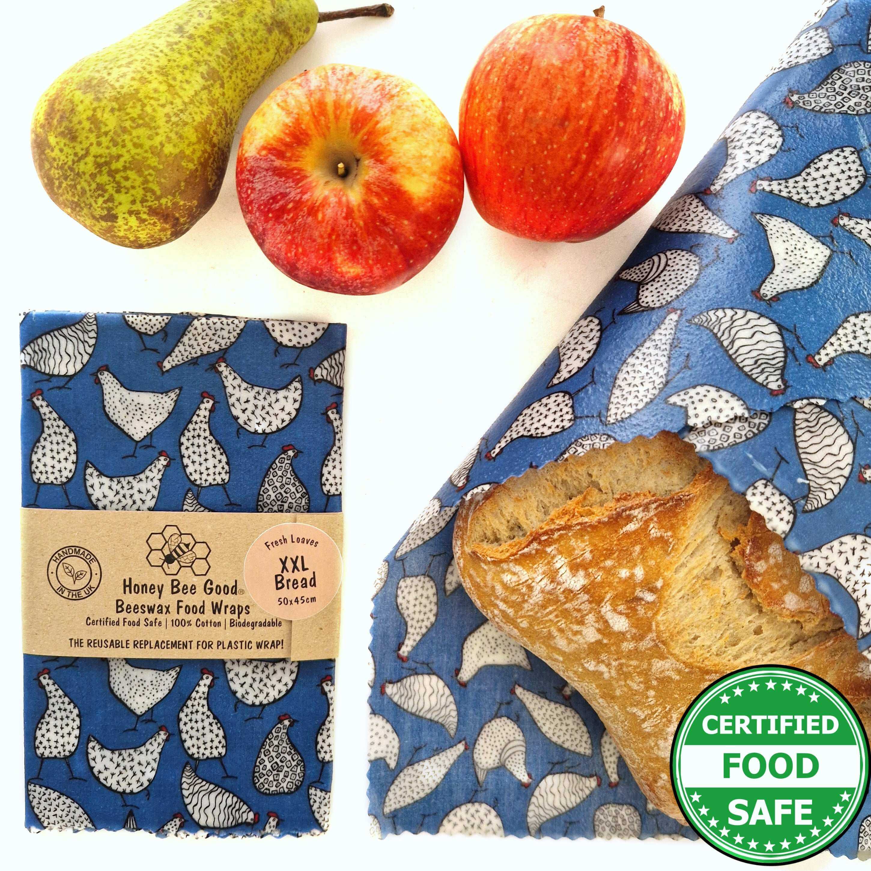 *Beeswax Wraps XXL Bread Wrap | Blue Hens - REGN