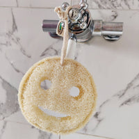 LoofCo Bath-Time Smile Loofah Pad – Natural Exfoliating Body Sponge