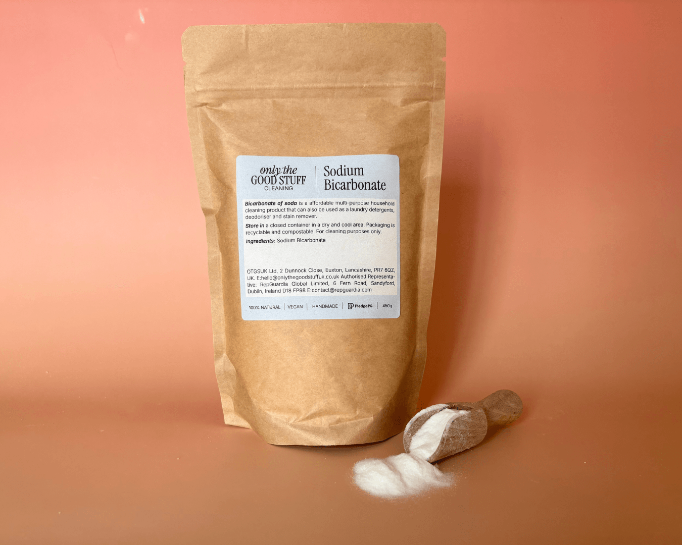 Bicarbonate of Soda – 450g Natural Vegan Plastic - Free Multi - Purpose Cleaner - REGN