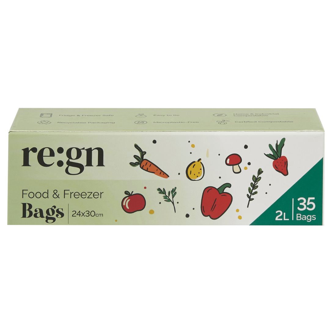 Biodegradable 2 Litre Food & Freezer Bags (35 Bags) - Buy One Get One Half Price! - REGN