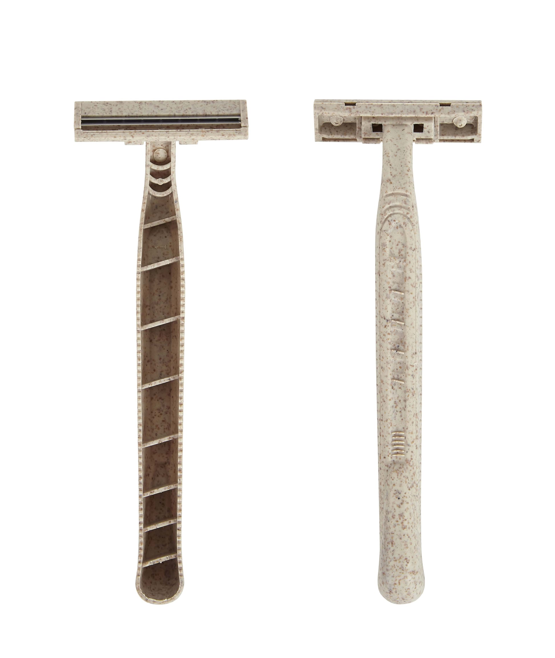 Biodegradable Eco Friendly Disposable Razors - 2 Blade Razors, Wheat Straw Blades , 50 Pack - REGN