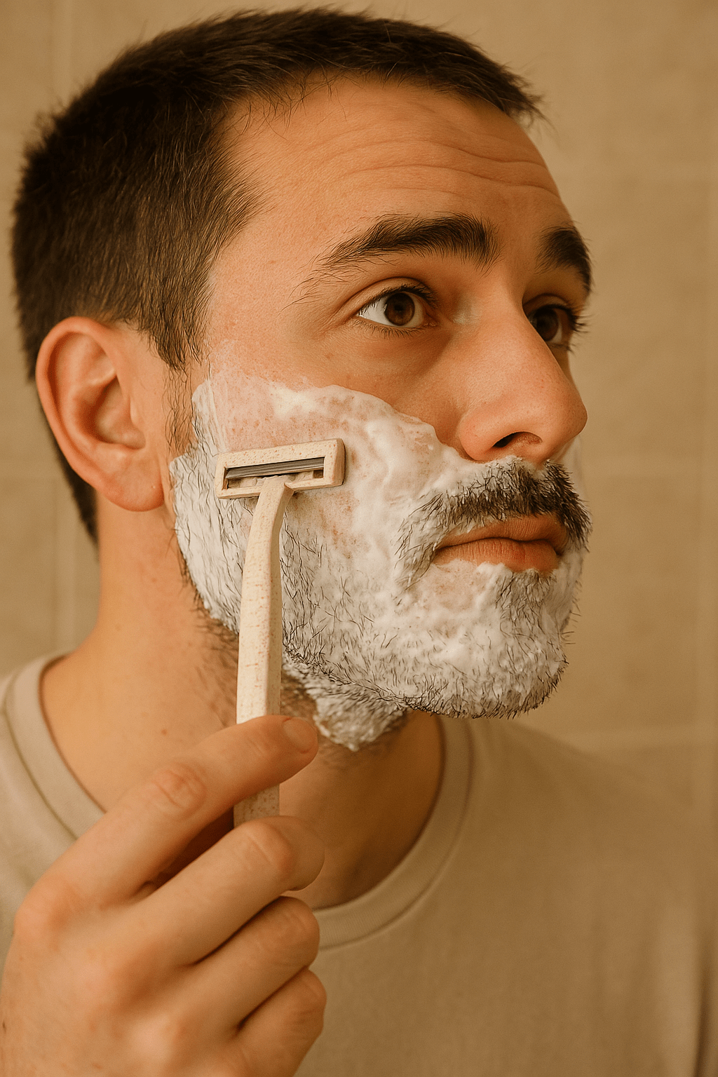 Biodegradable Eco Friendly Disposable Razors - 2 Blade Razors, Wheat Straw Blades , 50 Pack - REGN