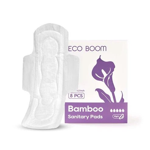 Biodegradable Organic Bamboo Disposable Sanitary Pads With Wings - Ultra Thin Absorbable - REGN