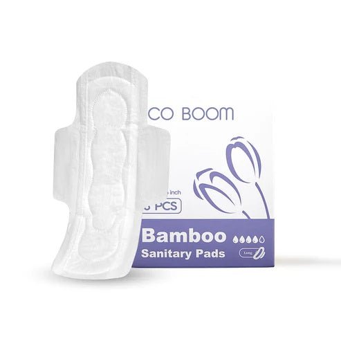 Biodegradable Organic Bamboo Disposable Sanitary Pads With Wings - Ultra Thin Absorbable - REGN