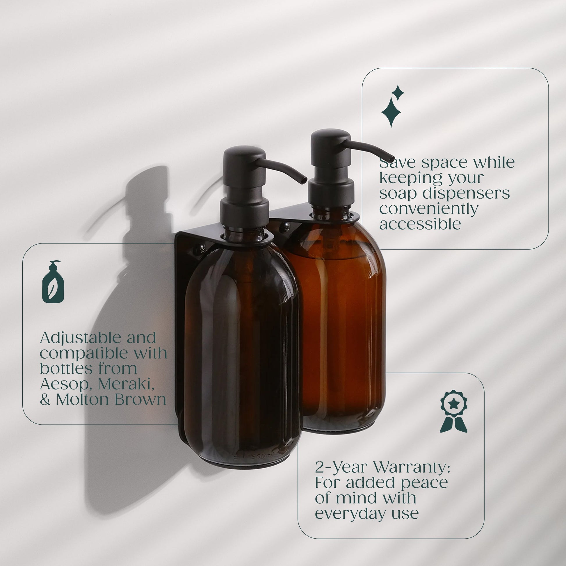 Black Double Bottle Holder - REGN