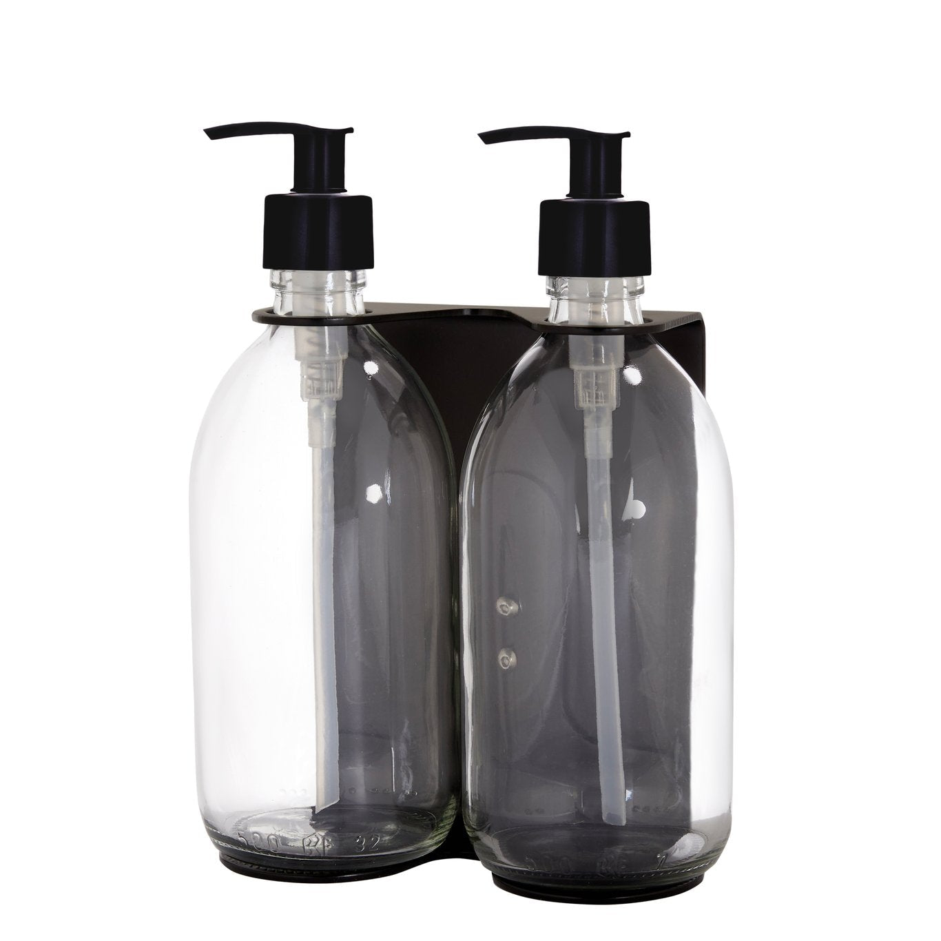 Black Double Wall Mounted Soap Dispensers - REGN