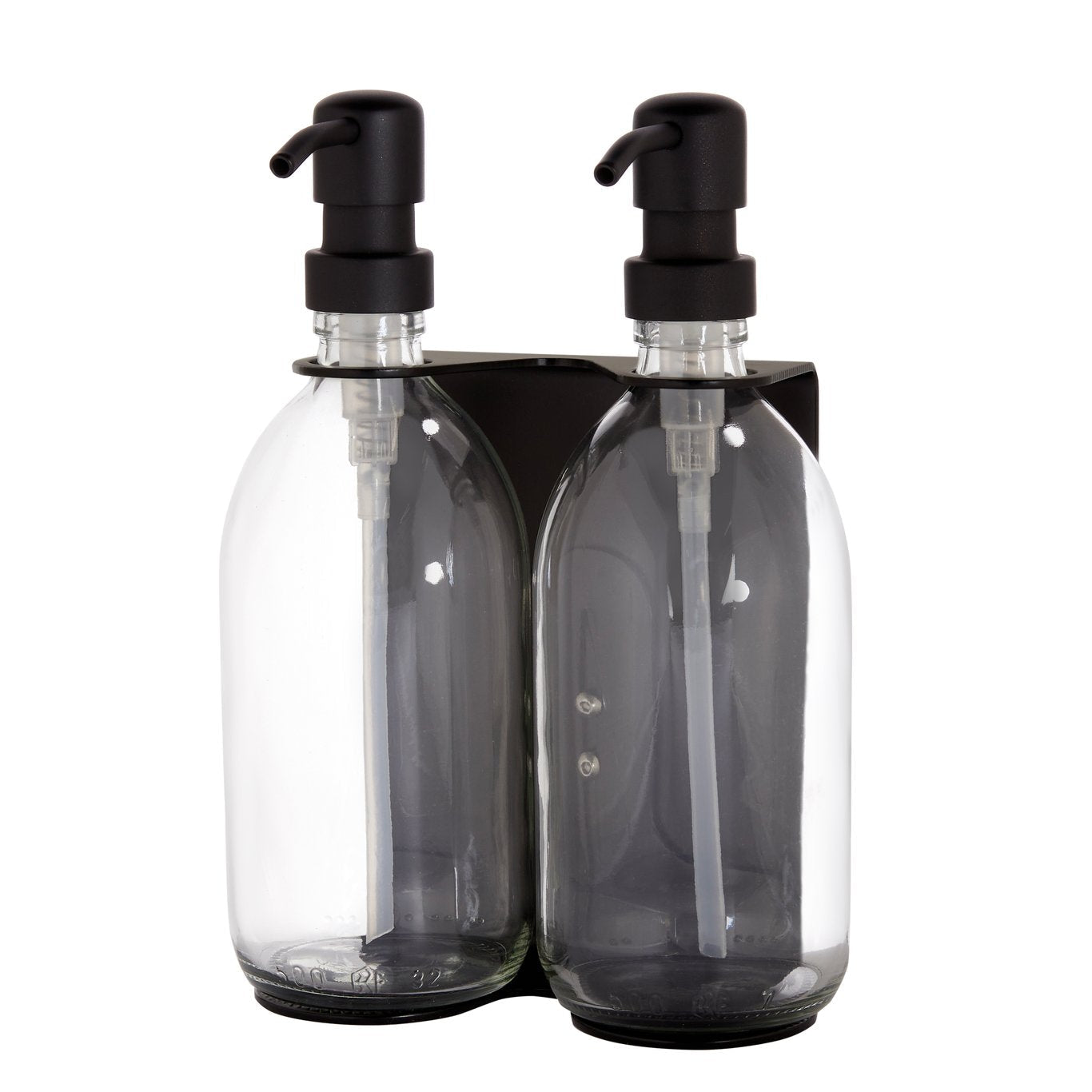 Black Double Wall Mounted Soap Dispensers - REGN
