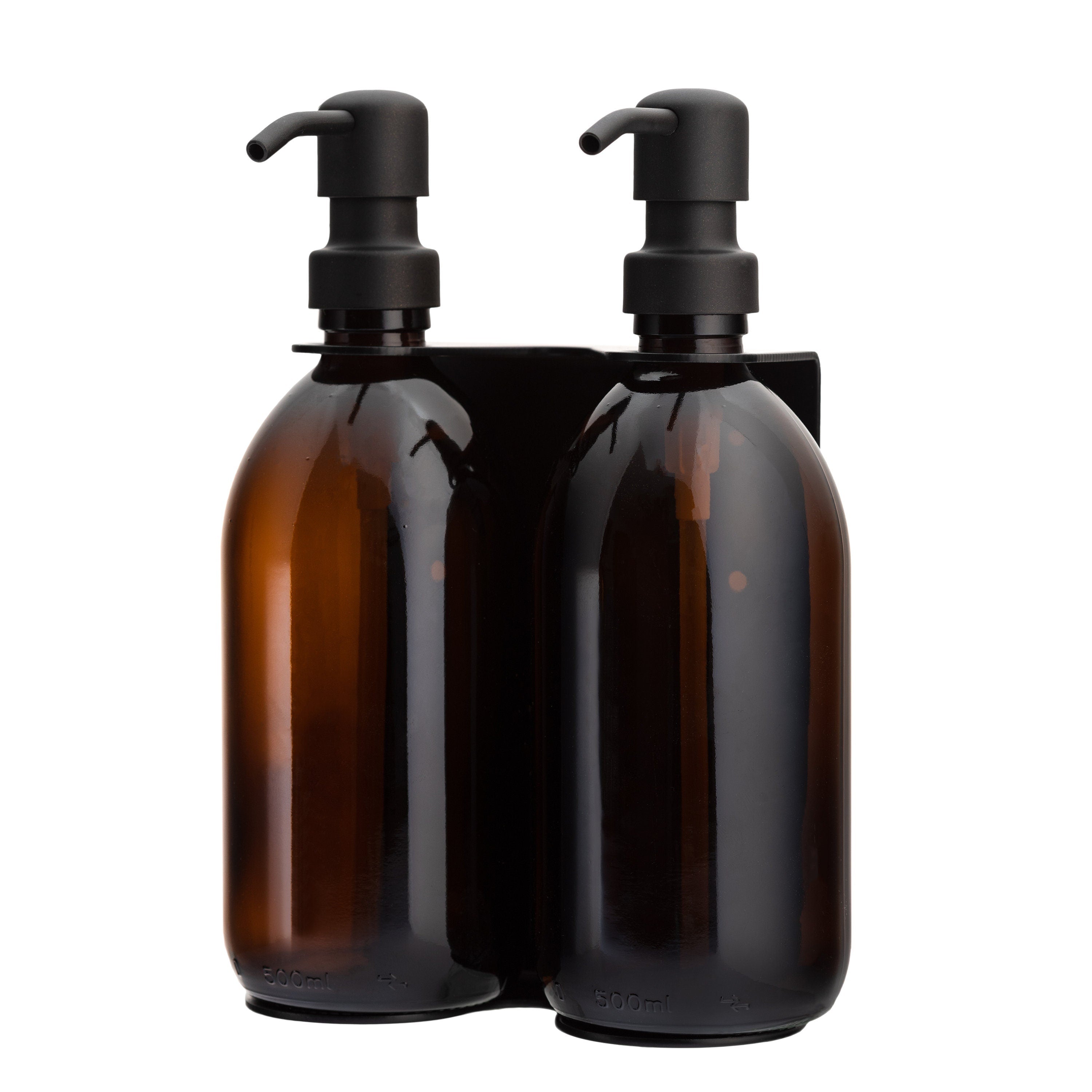 Black Double Wall Mounted Soap Dispensers - REGN