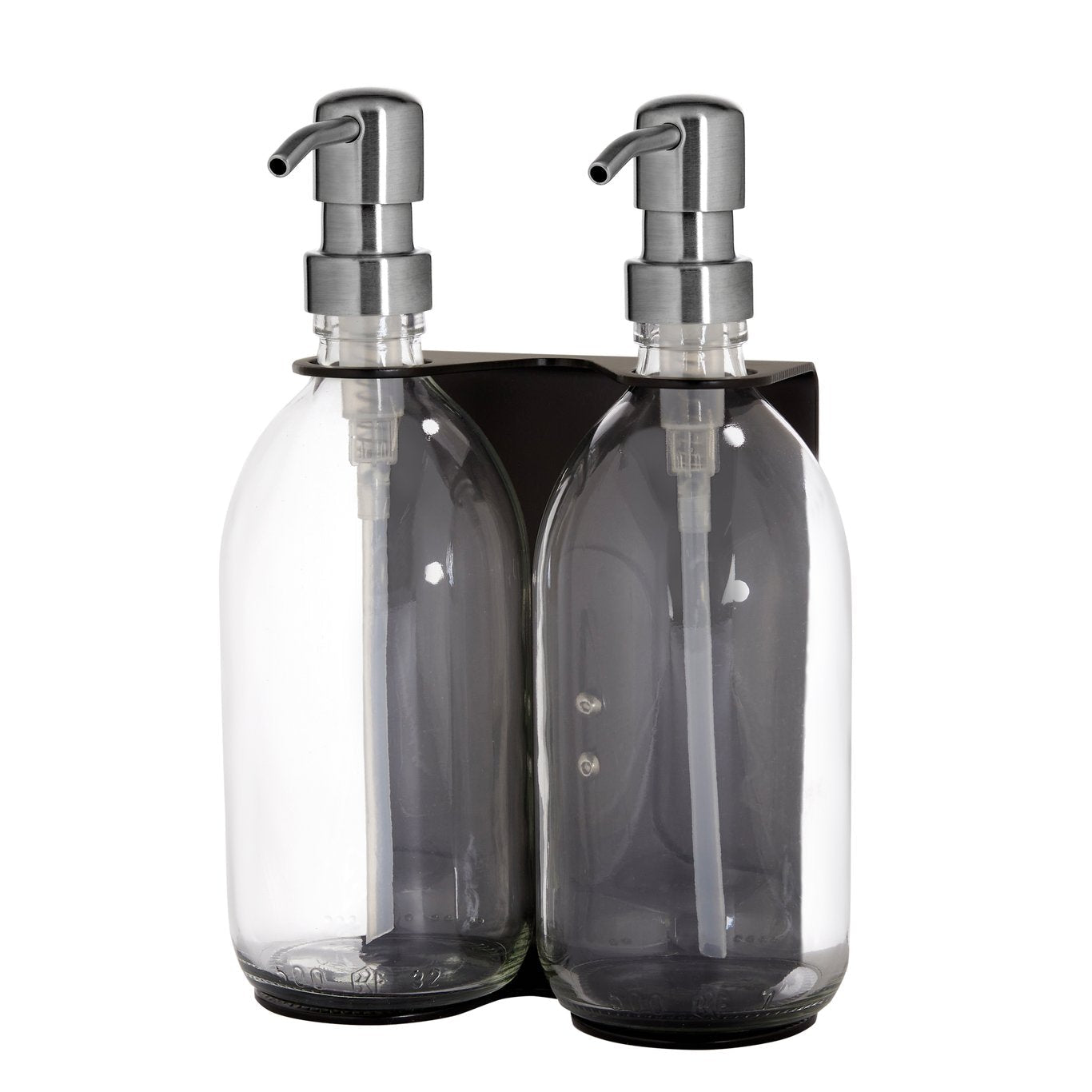 Black Double Wall Mounted Soap Dispensers - REGN