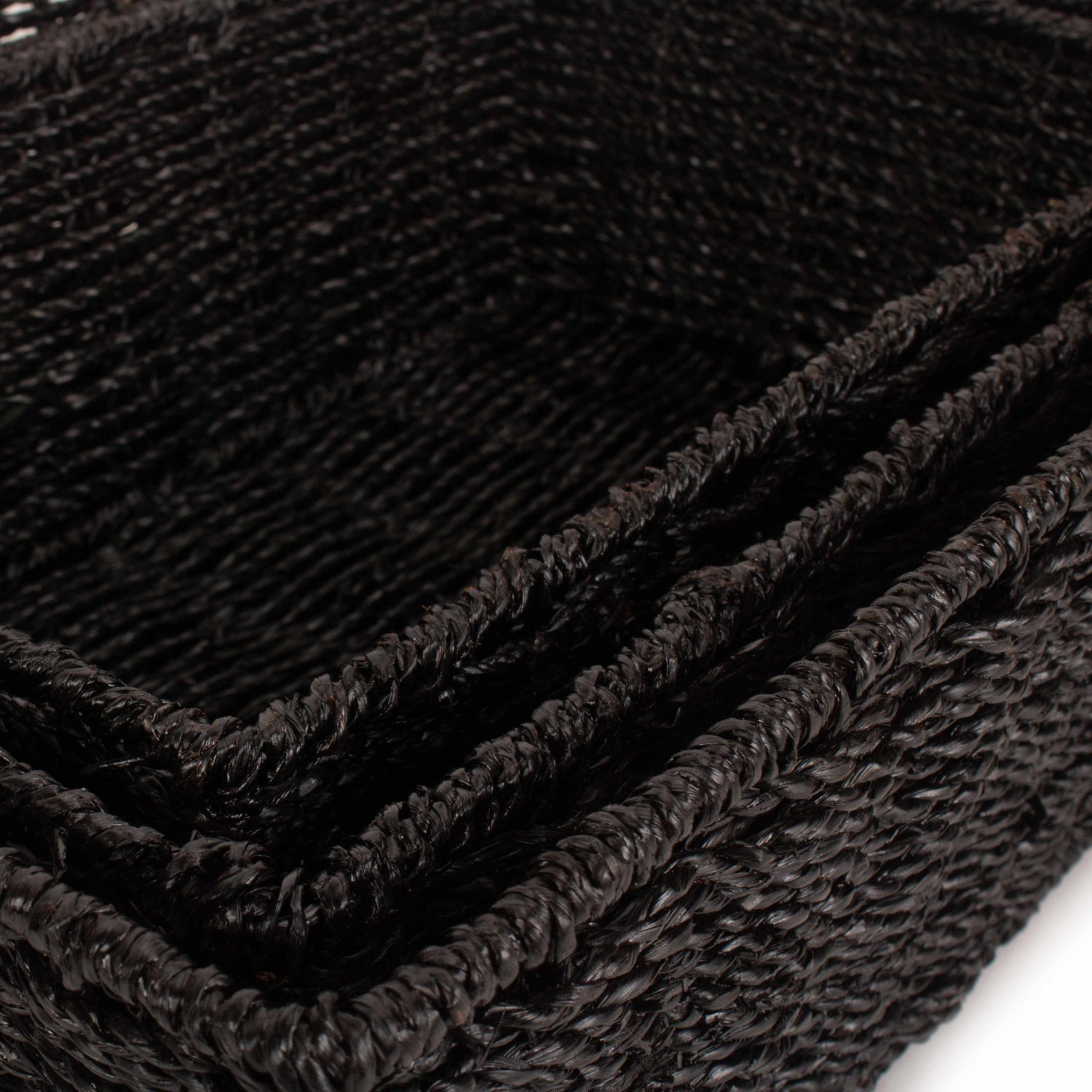 Black Paper Rope Tray Baskets Set of 3 - REGN