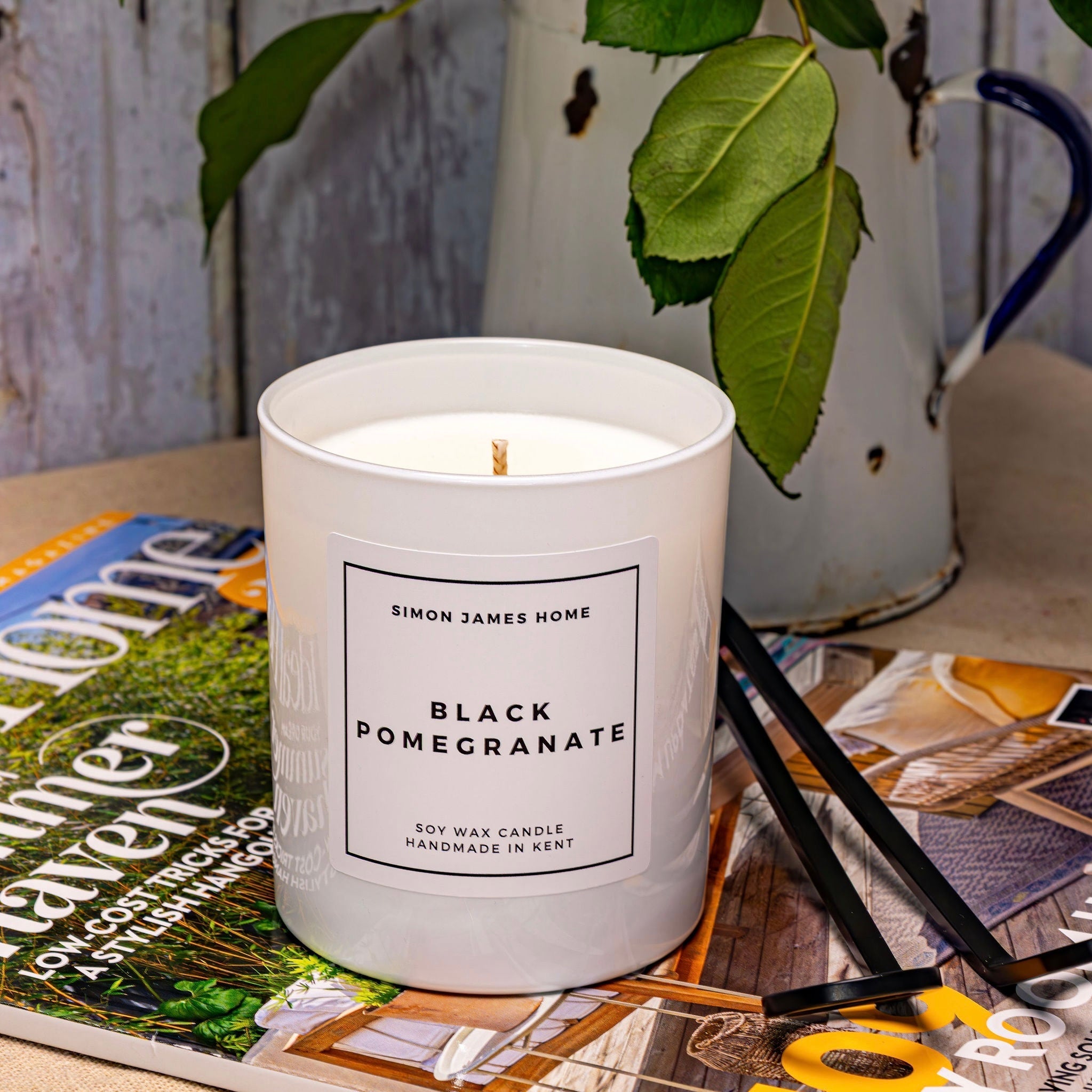 Black Pomegranate Candle - Handmade Soy Wax - Pomegranate Noir Candle - REGN