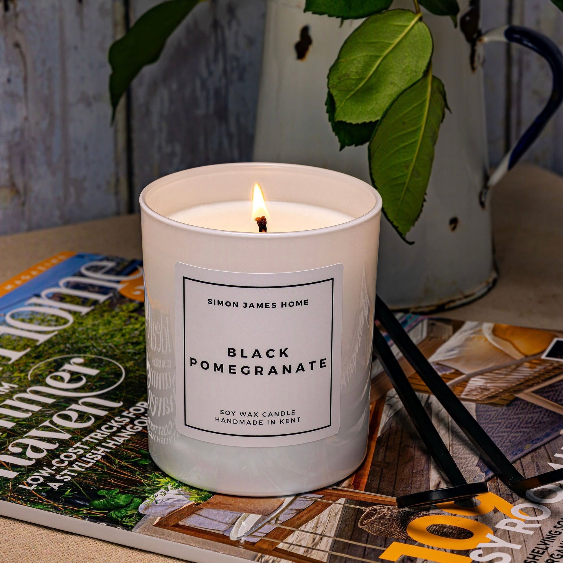 Black Pomegranate Candle - Handmade Soy Wax - Pomegranate Noir Candle - REGN