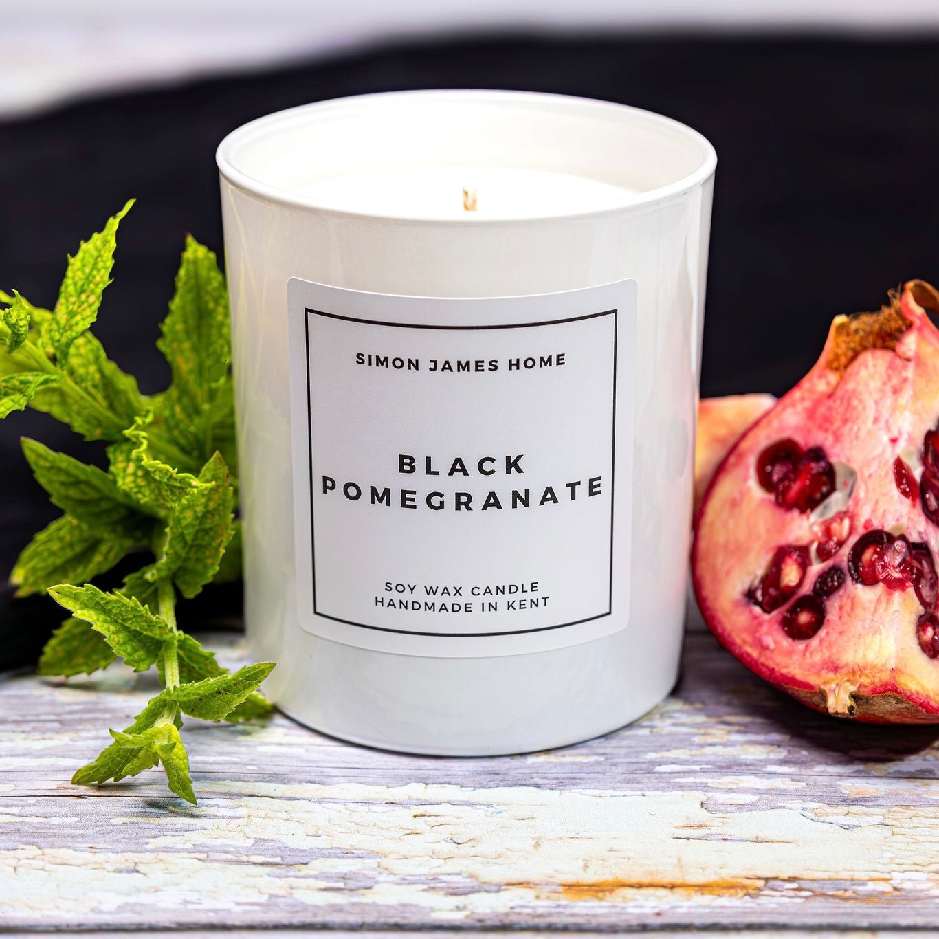 Black Pomegranate Candle - Handmade Soy Wax - Pomegranate Noir Candle - REGN
