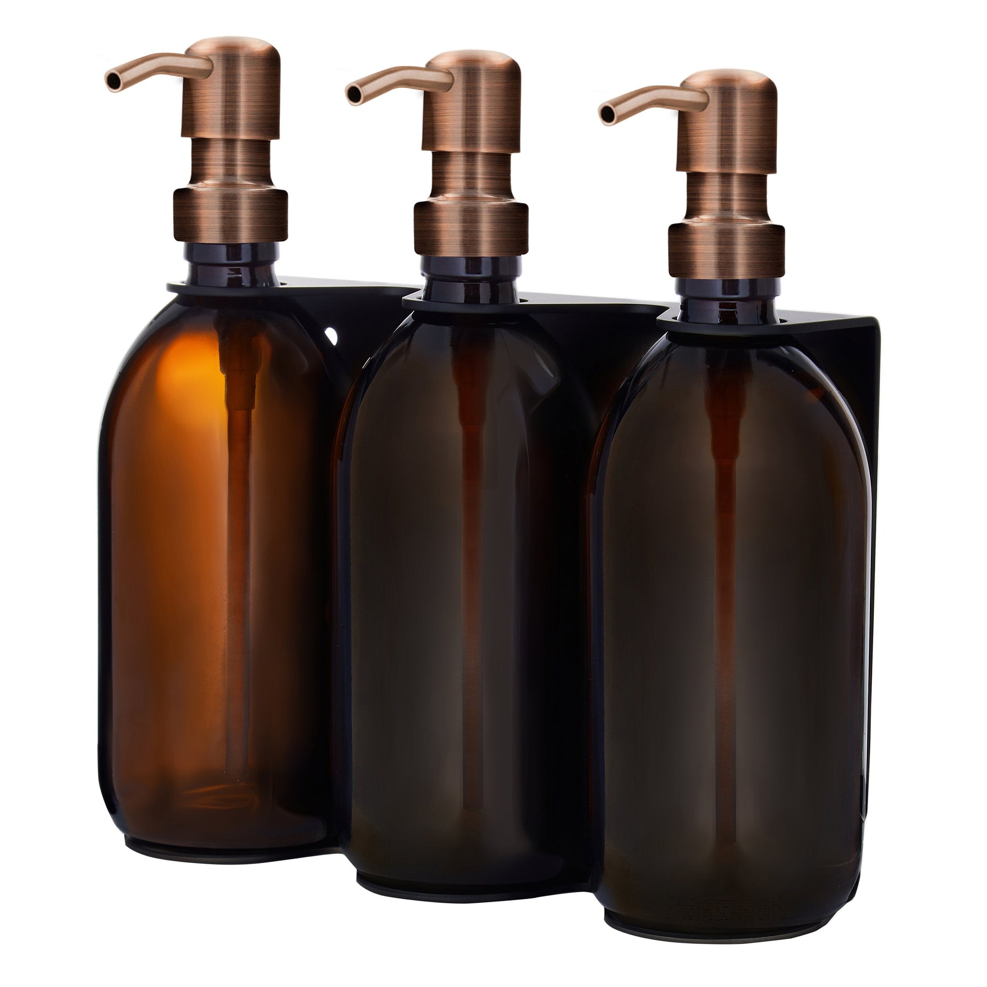 Black Triple Wall Mounted Soap Dispenser - REGN