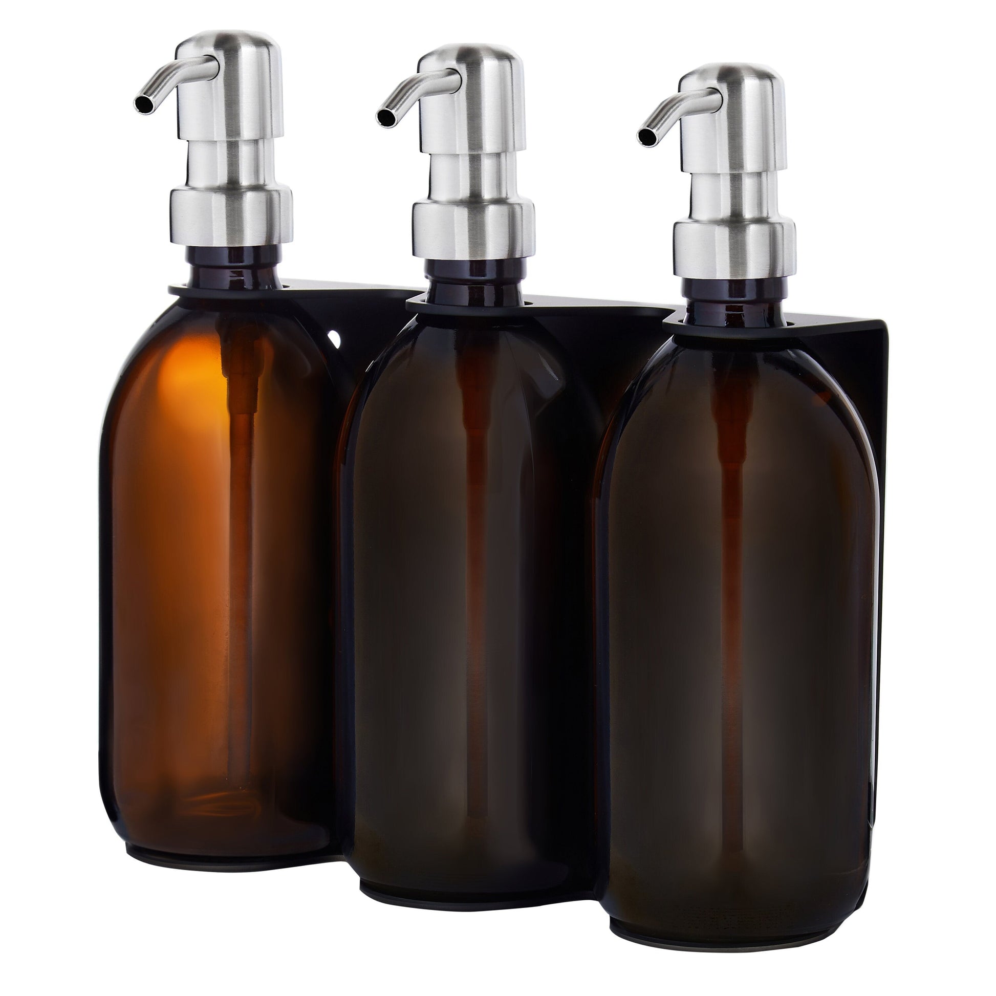 Black Triple Wall Mounted Soap Dispenser - REGN