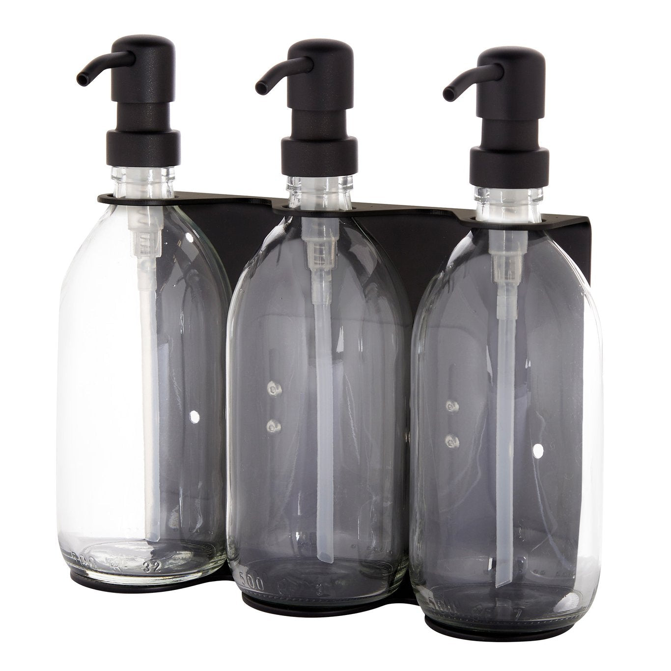 Black Triple Wall Mounted Soap Dispenser - REGN
