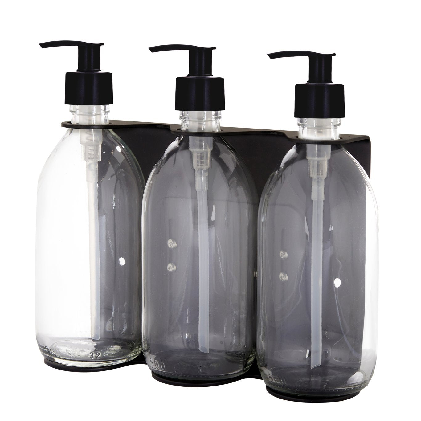 Black Triple Wall Mounted Soap Dispenser - REGN
