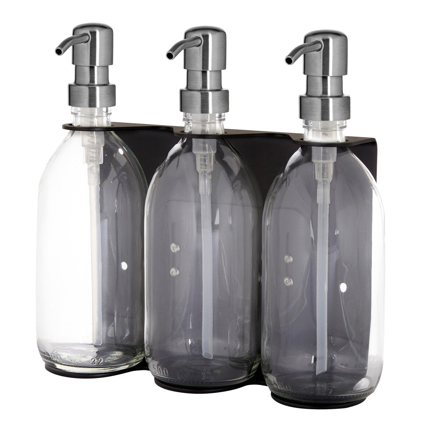 Black Triple Wall Mounted Soap Dispenser - REGN